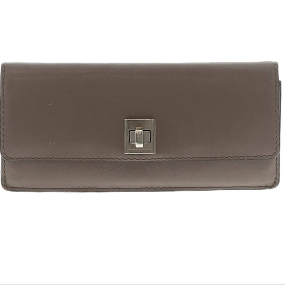 MICHAEL Michael Kors Gray Leather Wallet - 7.75" L, 4" H, 1" D - Picture 4 of 13